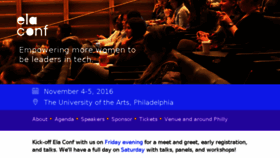 What Elaconf.com website looked like in 2016 (9 years ago)