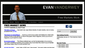 What Evanvanderwey.com website looked like in 2016 (7 years ago)