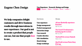 What Eugenechendesign.com website looked like in 2016 (7 years ago)