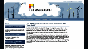 What Efiwind.de website looked like in 2016 (7 years ago)
