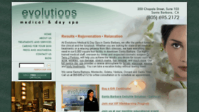 What Evolutionsmedicalspa.com website looked like in 2016 (7 years ago)
