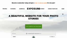 What Exposure.so website looked like in 2016 (7 years ago)