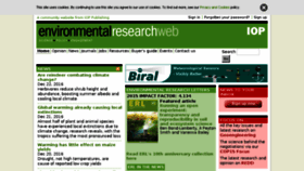 What Environmentalresearchweb.org website looked like in 2017 (7 years ago)
