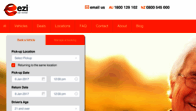 What Ezicarrental.co.nz website looked like in 2017 (9 years ago)