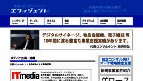 What Effigent.jp website looked like in 2017 (7 years ago)