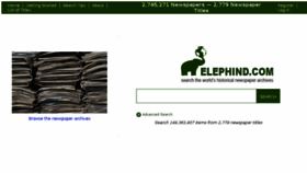 What Elephind.com website looked like in 2017 (7 years ago)