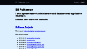 What Elifulkerson.com website looked like in 2017 (7 years ago)