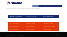 What Eurofins.com website looked like in 2017 (7 years ago)