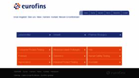 What Eurofins.de website looked like in 2017 (7 years ago)