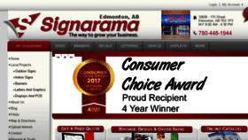 What Edmontonsignarama.com website looked like in 2017 (7 years ago)