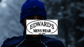What Edwardsmensclothing.com website looked like in 2017 (7 years ago)