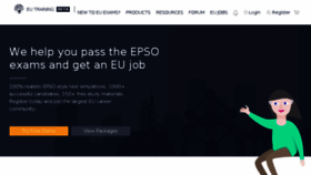 What Eutraining.eu website looked like in 2017 (7 years ago)