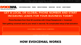 What Evoicemail.net website looked like in 2017 (7 years ago)