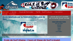 What Ecole-surf-uhaina.com website looked like in 2017 (7 years ago)