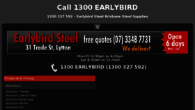 What Earlybirdsteel.com.au website looked like in 2017 (7 years ago)