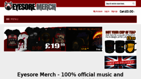 What Eyesoremerch.com website looked like in 2017 (7 years ago)