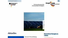 What Erneuerbare-energien.de website looked like in 2017 (7 years ago)