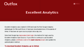 What Excellentanalytics.com website looked like in 2017 (7 years ago)