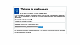 What Email.eso.org website looked like in 2017 (7 years ago)