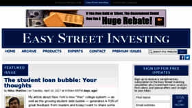 What Easystreetinvesting.com website looked like in 2017 (7 years ago)