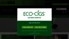 What Eco-cigs.com website looked like in 2017 (7 years ago)