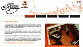 What Escuelademusicaaurora.com website looked like in 2017 (7 years ago)