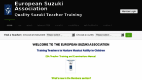 What Europeansuzuki.org website looked like in 2017 (7 years ago)