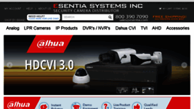 What Esentia.com website looked like in 2017 (7 years ago)