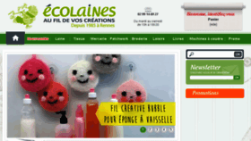 What Ecolaines.com website looked like in 2017 (7 years ago)