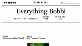 What Everythingbobbi.com website looked like in 2017 (7 years ago)