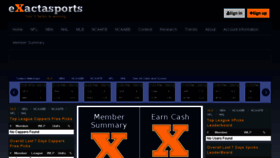 What Exactasports.com website looked like in 2017 (7 years ago)