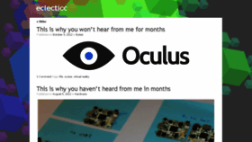 What Eclecti.cc website looked like in 2017 (8 years ago)