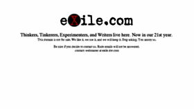 What Exile.com website looked like in 2017 (7 years ago)