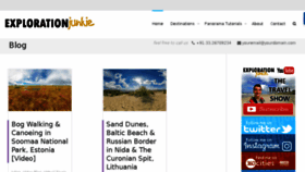 What Explorationjunkie.com website looked like in 2017 (7 years ago)