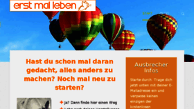 What Erst-mal-leben.de website looked like in 2017 (7 years ago)