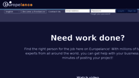 What Europelance.com website looked like in 2017 (6 years ago)