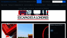 What Escapadesalondres.com website looked like in 2017 (6 years ago)