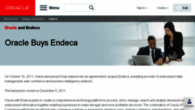 What Endeca.com website looked like in 2017 (6 years ago)