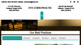 What Evechiropractic.com website looked like in 2017 (6 years ago)