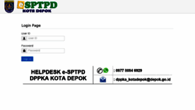 What E-sptpd.depok.go.id website looked like in 2017 (6 years ago)