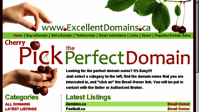What Excellentdomains.ca website looked like in 2017 (6 years ago)