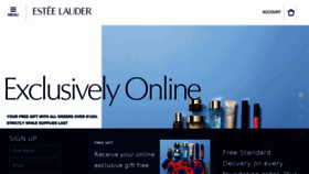 What Esteelauder.co.za website looked like in 2017 (6 years ago)