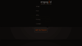 What Engag3d.com website looked like in 2017 (7 years ago)