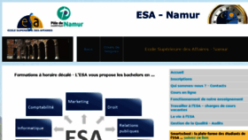 What Esa-namur.be website looked like in 2017 (6 years ago)
