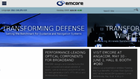 What Emcore.com website looked like in 2017 (6 years ago)