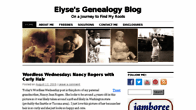 What Elysesgenealogyblog.com website looked like in 2017 (6 years ago)