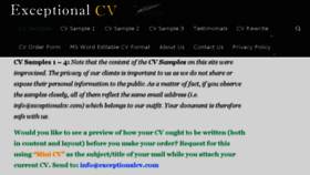 What Exceptionalcv.com website looked like in 2017 (6 years ago)