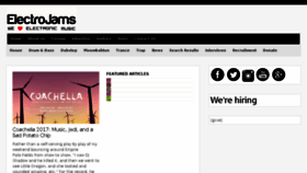 What Electrojams.com website looked like in 2017 (6 years ago)