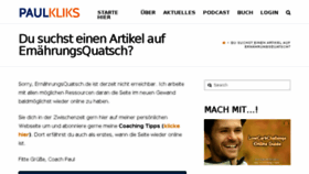 What Ernaehrungsquatsch.de website looked like in 2017 (6 years ago)
