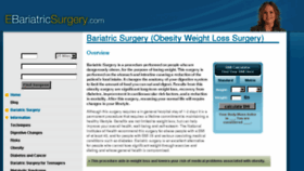 What Ebariatricsurgery.com website looked like in 2017 (6 years ago)